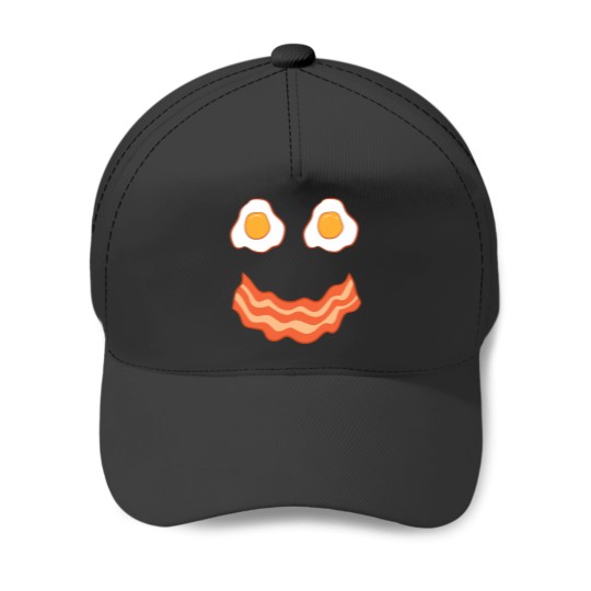 Discover Egg And Bacon Egg And Bacon Face Brunch Breakfast Baseball Caps