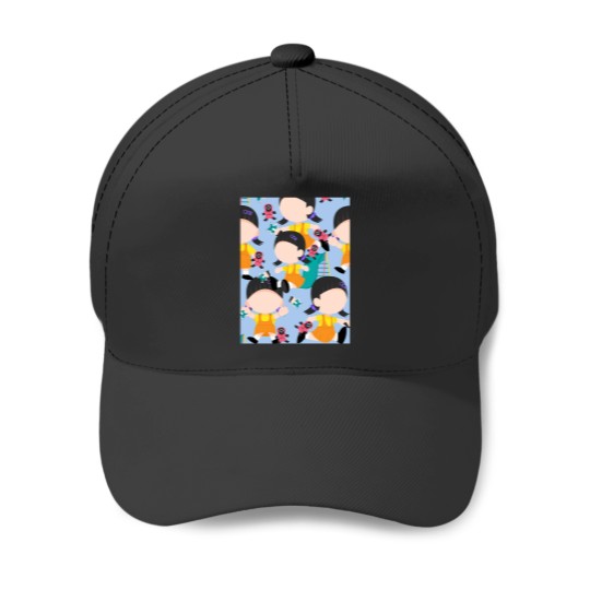Discover Squid Cosplay Red Light Green Light Girl Playground Cute Netflix Baseball Caps