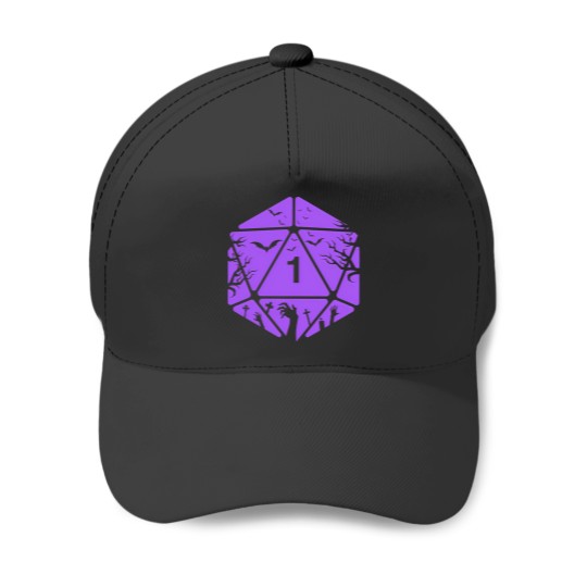 Discover Spooky Polyhedral D20 Dice Halloween Funny Costume Tabletop Rpg Addict 1 Baseball Caps