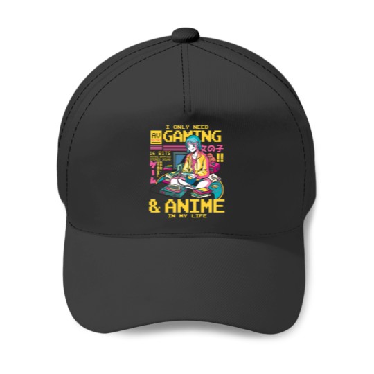 Discover I Only Need Gaming And Anime Japanese Manga Video Gamer Gear Baseball Caps