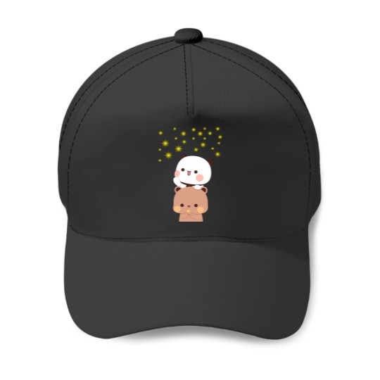 Discover Bubu Dudu Panda Bears Reaching the Stars Baseball Caps