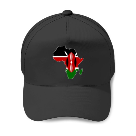 Discover Kenyan pride with Kenya flag clipped inside Africa map Baseball Caps