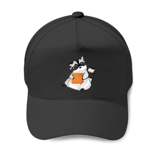 Discover Raccoon Holding A Giant Cheez It Cracker 1711 Baseball Caps