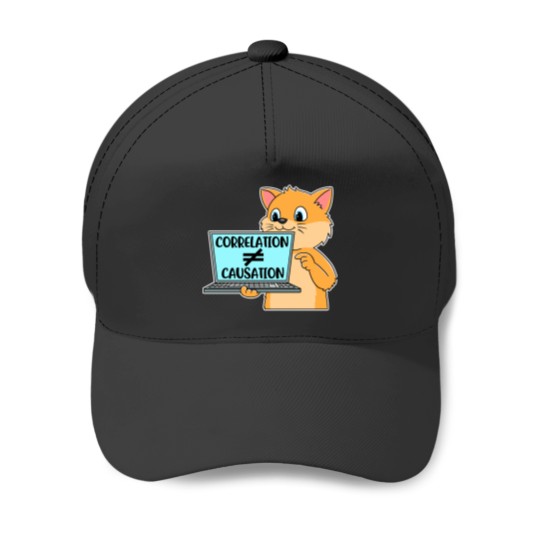 Discover Correlation Causation Funny Data Science Gift Baseball Caps