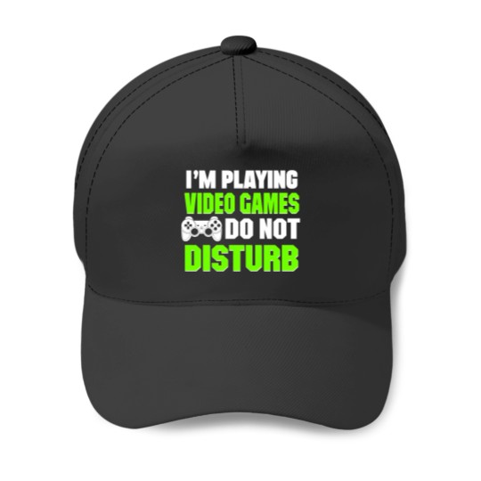 Discover IM Playing Video Games Do Not Disturb Baseball Caps