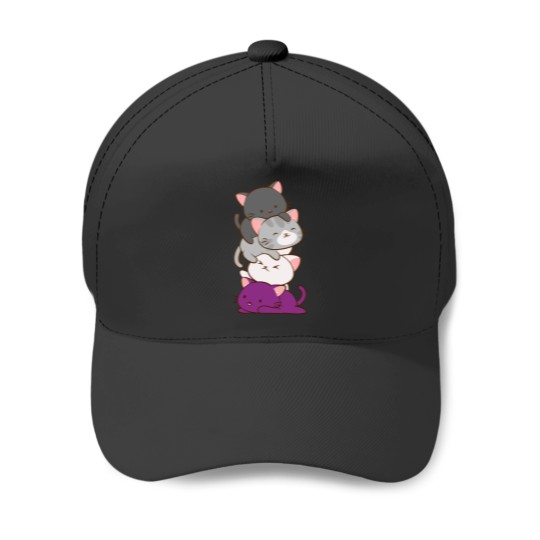 Discover ACEss Pride Kawaii Cats LGBTQ Asexual Baseball Caps