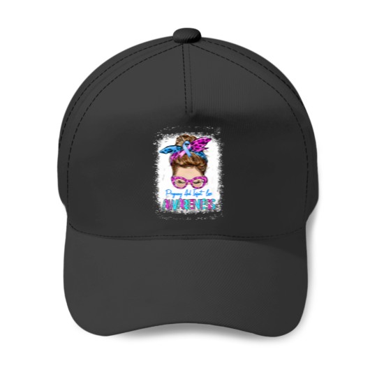 Discover Women Messy Bun Hair Pregnancy and Infant Loss Awareness Tank Top Baseball Caps