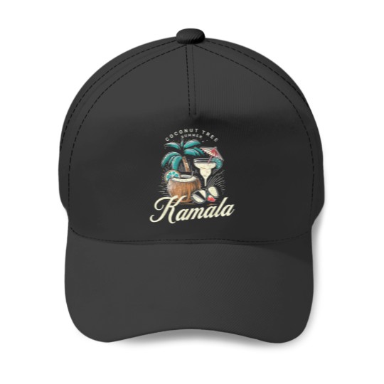 Discover Coconut Tree Summer Vibes Baseball Caps