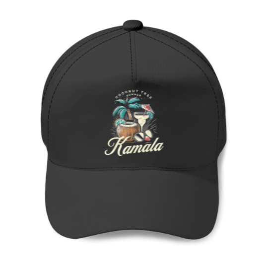 Discover Coconut Tree Summer Vibes Baseball Caps