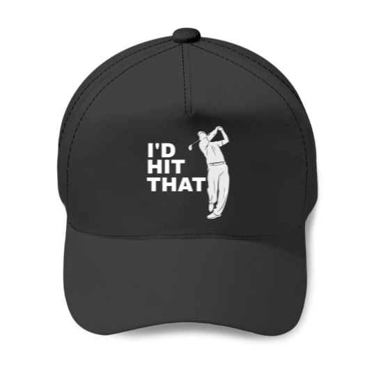 Discover ID Hit That Golfer Golfing   Funny Golf 1 Baseball Caps