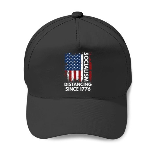 Discover Socialism Distancing Since 1776 Funny Anti Socia Baseball Caps