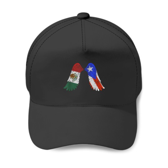Discover Mexirican Puerto Rican Mexican Wing Flags Baseball Caps