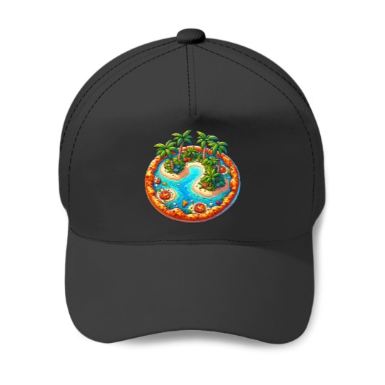 Discover Pizza Paradise Grand Cayman Islands Vacation Souvenir Explor 21 Baseball Caps