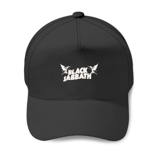 Discover white black sabbath logo Baseball Caps