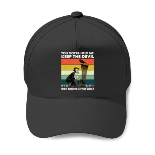 Discover Tom Waits Way Down In The Hole Vintage 1 Baseball Caps