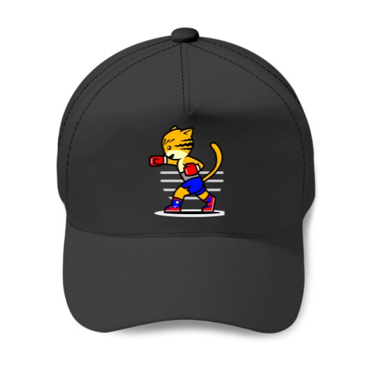 Discover Boxing Cat 32 Baseball Caps