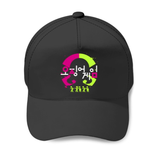 Discover Squid Cosplay Red Light Green Light Splatter Poster Baseball Caps