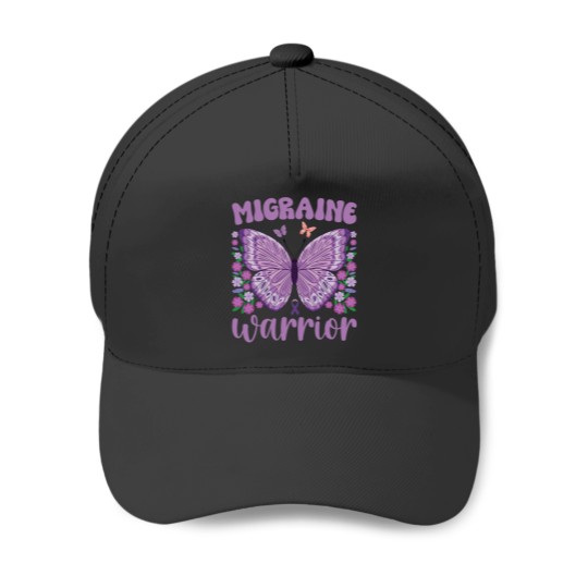 Discover Migraine Warrior Butterfly Migraine Awareness Month Baseball Caps