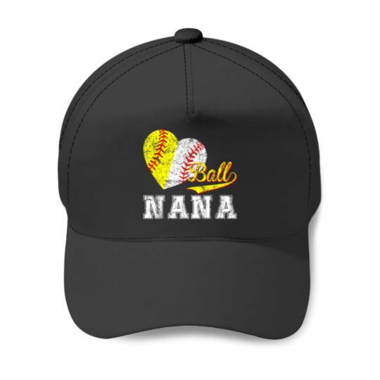 Discover Baseball Softball Ball Heart Nana Mothers Day Baseball Caps