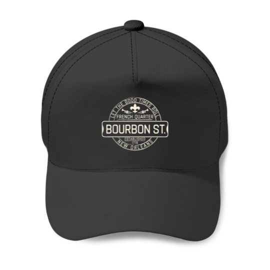 Discover French Quarter Bourbon St New Orleans Fleur De L Baseball Caps