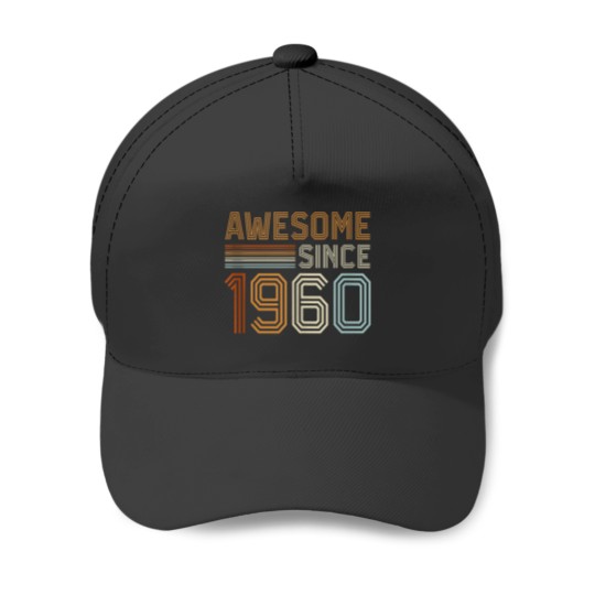 Discover 1960 65 Years Old Gifts 65th Birthday Decoration Baseball Caps
