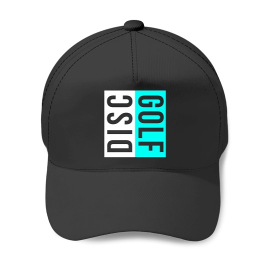 Discover Disc Golf White And Blue Modern Minimalist Baseball Caps