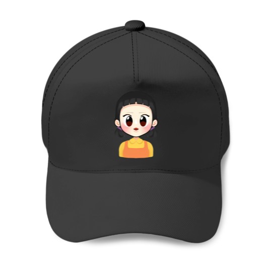 Discover Squid Cosplay Red Light Green Light Doll Chibi Baseball Caps