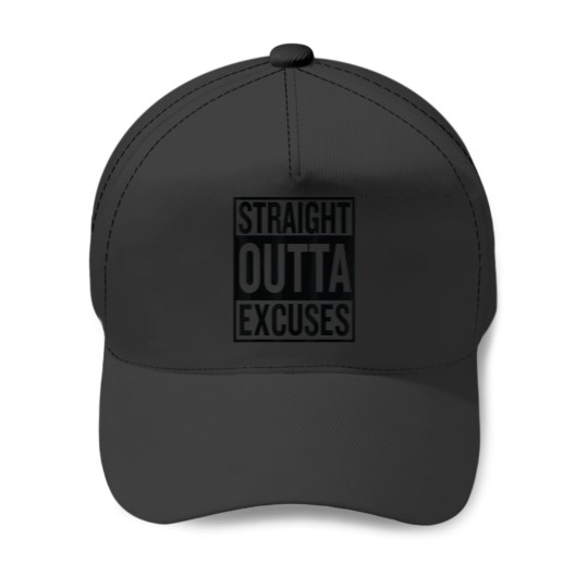 Discover Straight Outta Excuses Block Style Better Self M Baseball Caps