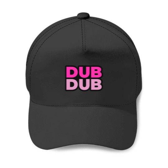 Discover Dub Dub Pink Logo Baseball Caps