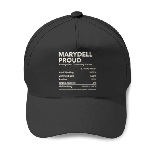 Discover Marydell Mississippi Proud Nutrition Facts Baseball Caps