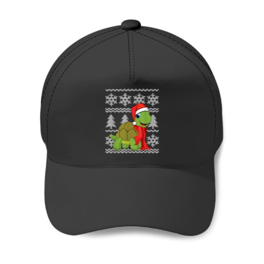 Discover Turtle Santa Hat Scarf Ugly Christmas Sweater Ho Baseball Caps