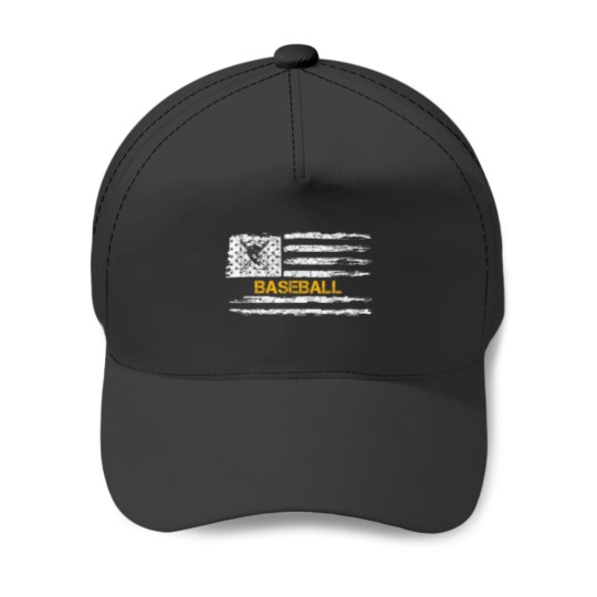 Discover USA American Flag Baseball Player Silhouette Fu Baseball Caps