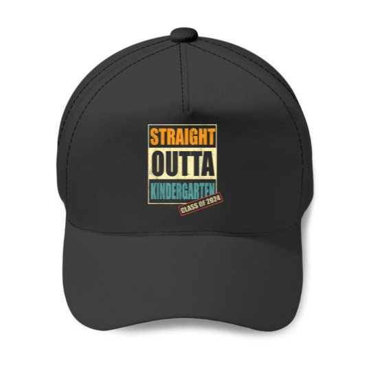Discover Straight Outta Kindergarten Class Of 2024 Gradua Baseball Caps
