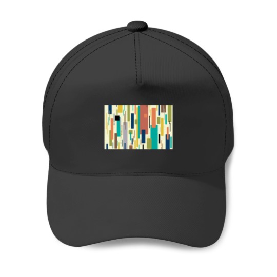 Discover Color Blocks Mid Century Modern Minimalist Design 604 Baseball Caps