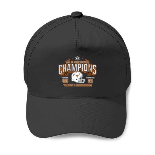 Discover Texas Longhorns Big 12 Champs 2023 Football Score 49-21 Baseball Caps