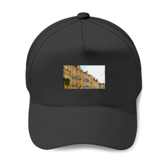 Discover Czech Republic, Teplice, View of Picturesque Old Town in the Czech Republic Baseball Caps