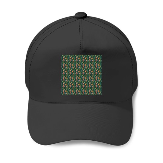 Discover Exotic Tropical Leaf Pattern Baseball Caps