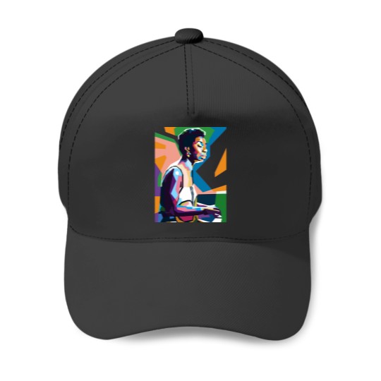 Discover An Abstract Geometric of Nina Simone Baseball Caps