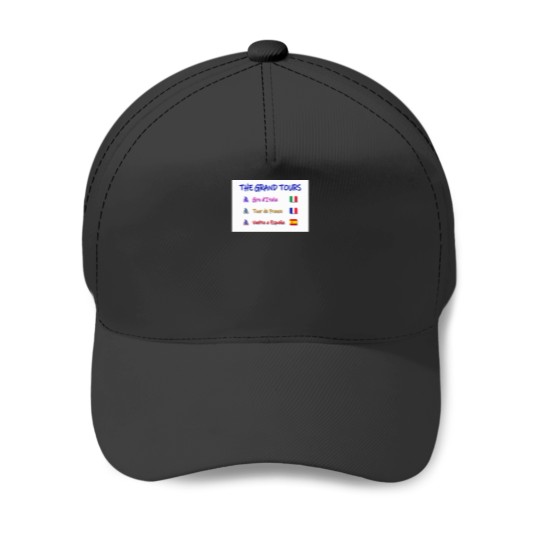 Discover the grand tours of pro cycling Baseball Caps