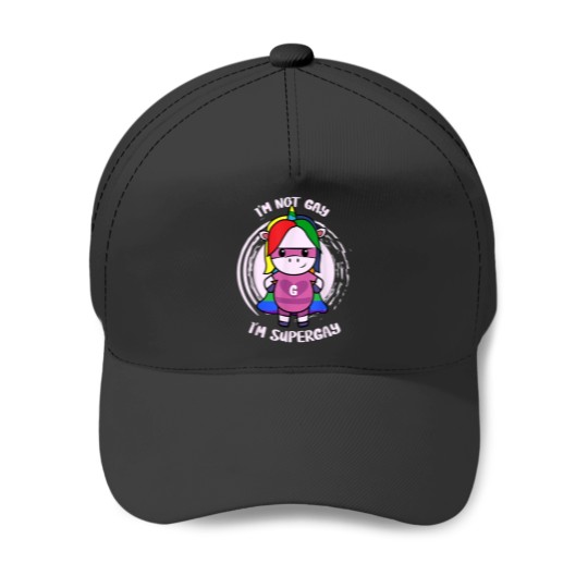 Discover I'M Not Gay I'M Supergay Funny Lgbtq Baseball Caps