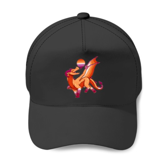 Discover Lesbian Pride Flag Dragon red Baseball Caps