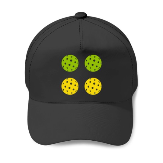 Discover Pickleball Ball Yellow Green Pack Baseball Caps
