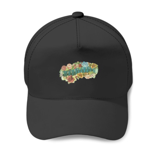 Discover Wonderland floral Baseball Caps