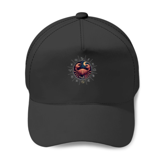 Discover zodiac cancer astrological sign van gogh style 11 1 Baseball Caps