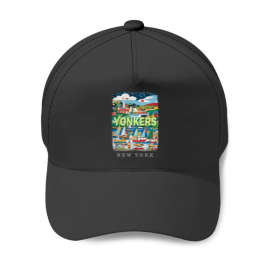 Discover Yonkers New York NY Riverside Charm SD626 Long S Baseball Caps