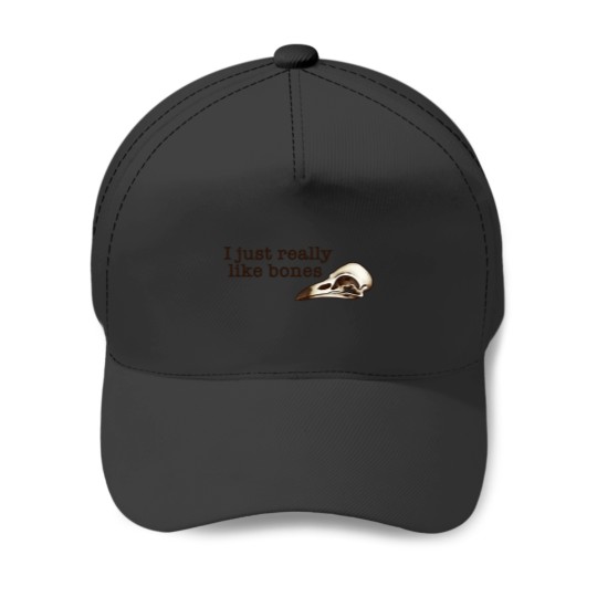 Discover I just really like bones - Vulture Culture Bird Skull Raven Skull Taxidermy Green Witch Vintage Witc Baseball Caps
