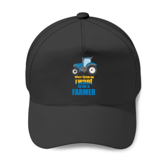 Discover i want to be farmer new holland tractor Baseball Caps