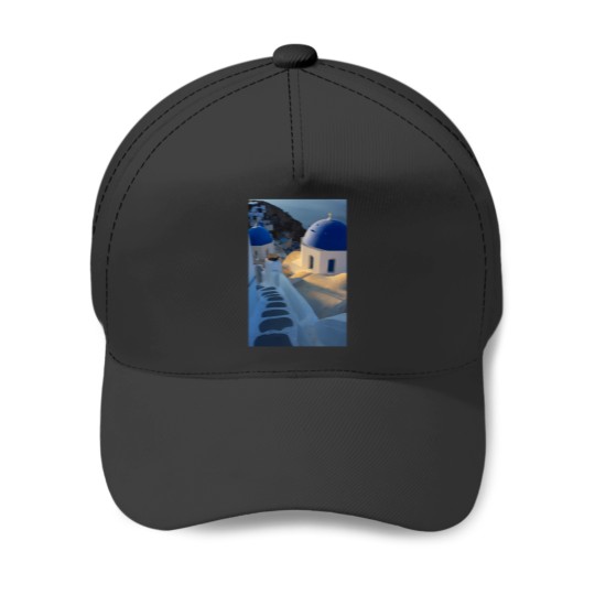 Discover Santorini Sunrise Steps Greek Islands 1396 Baseball Caps