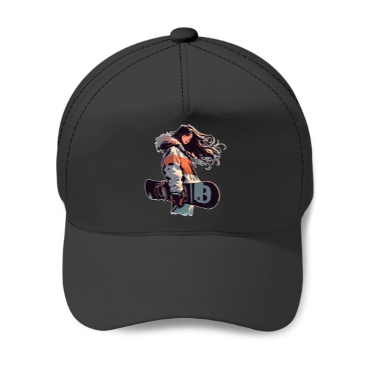 Discover animes girls snowboarder Baseball Caps