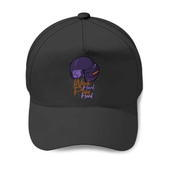 Discover Work hard play Baseball Caps